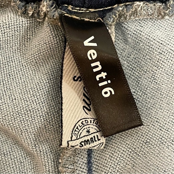 Venti6 Denim Jeggings Jeans Pull-on Elastic Waist Sequins Women’s Size Small - Picture 6 of 13